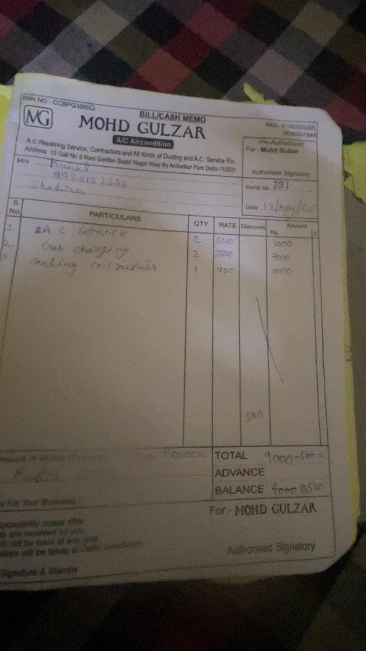 never get any AC SERVICE 