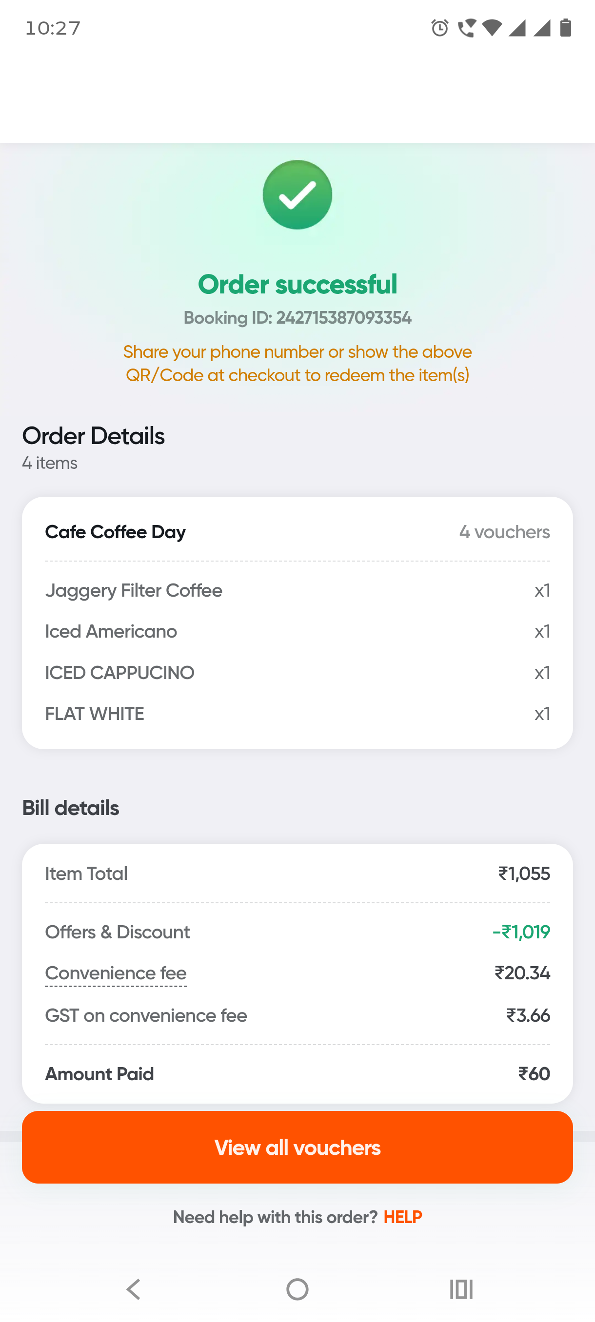 Swiggy and CCD fake coupon scam with payment for non-working offers