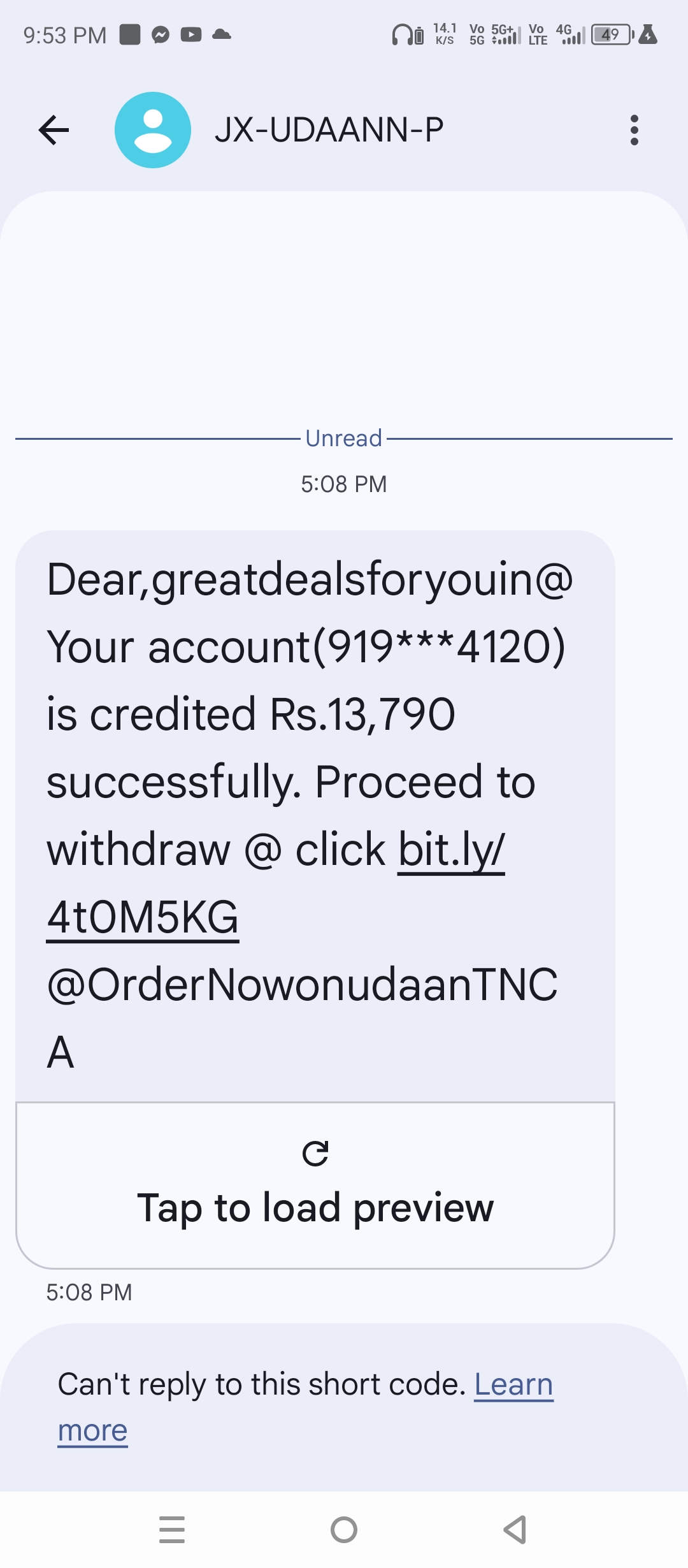 spam messages