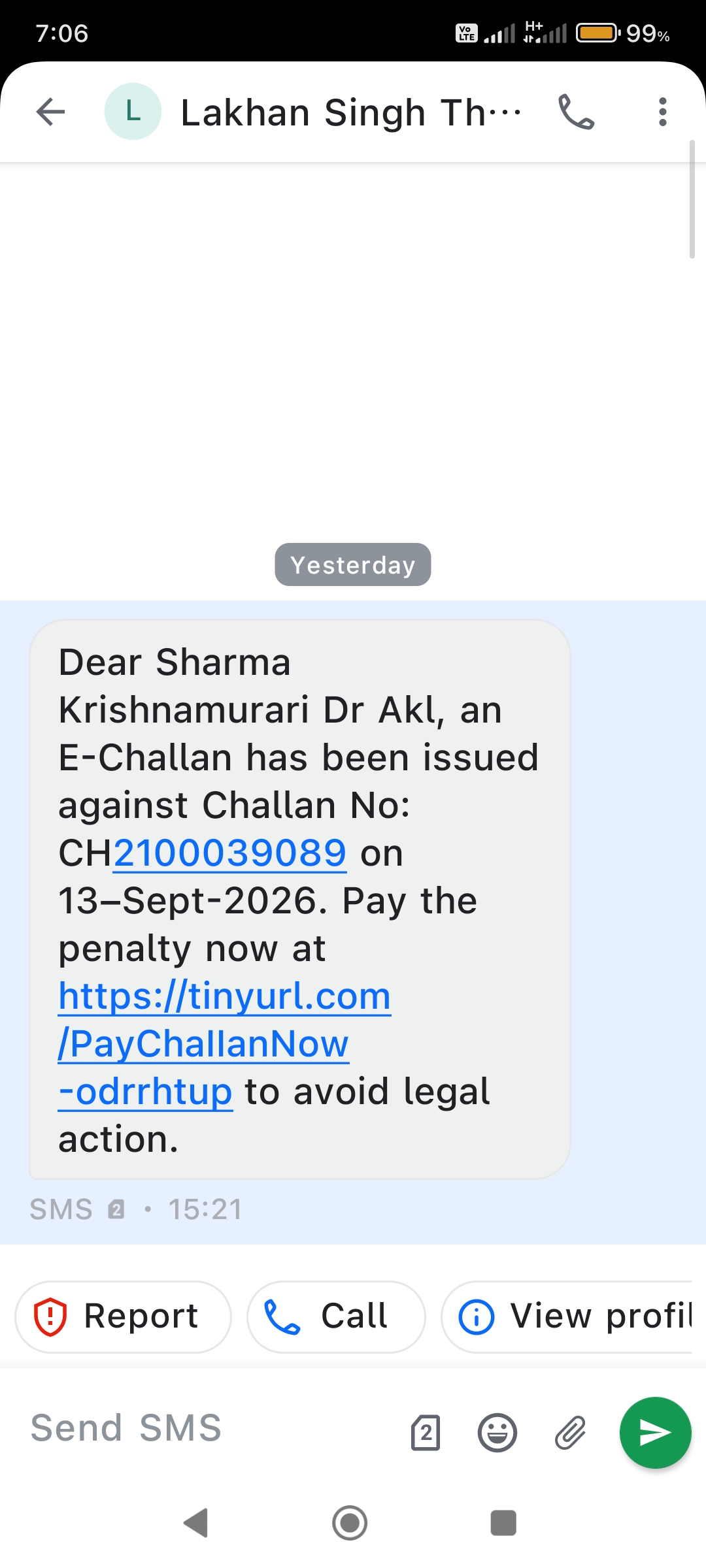 SCAM AS "RTO CHALLAN" BY SCAMMER - image 3