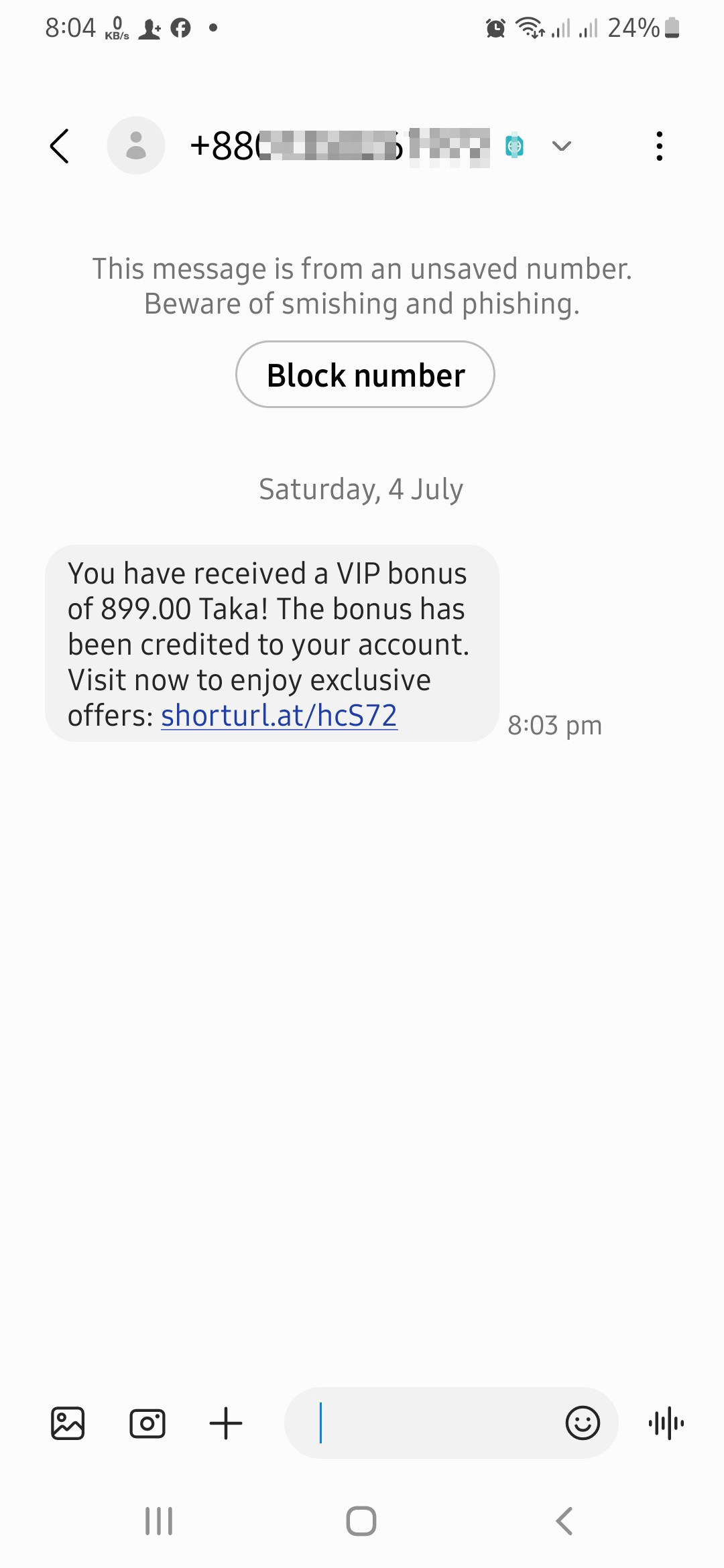 scammed as Vip bonus