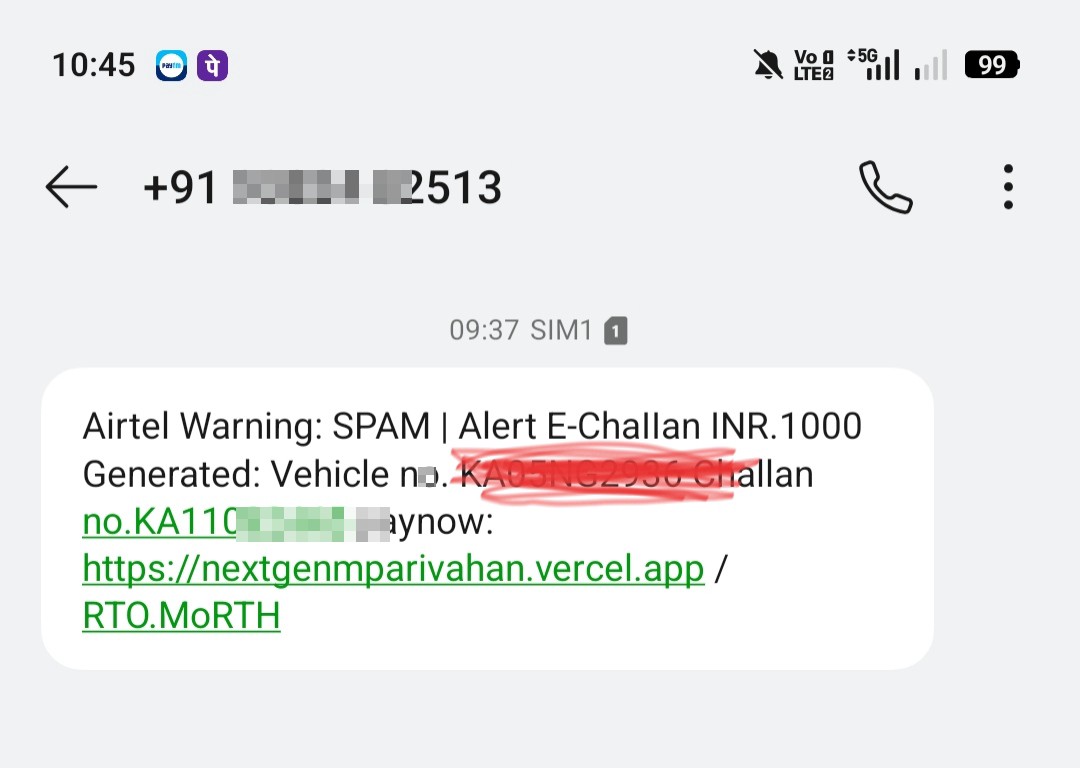 fake RTO challan