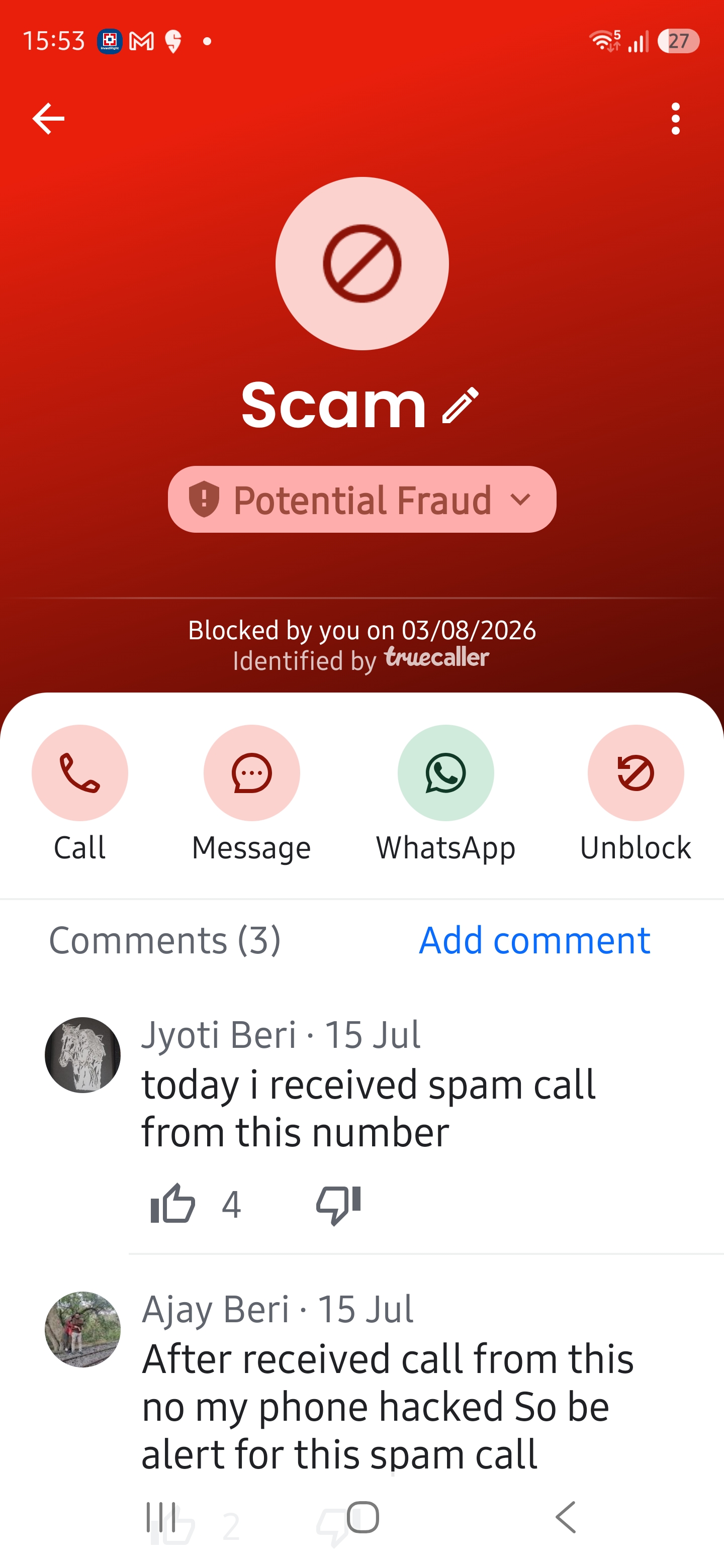 Blu Dart courier call asking to dial *21* for bank issue