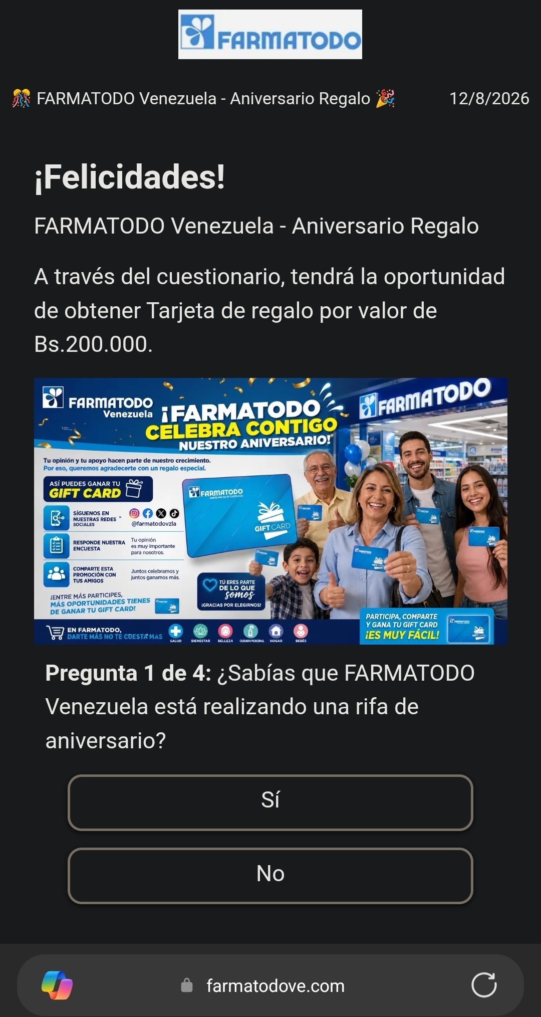 Fake Farmatodo website scam