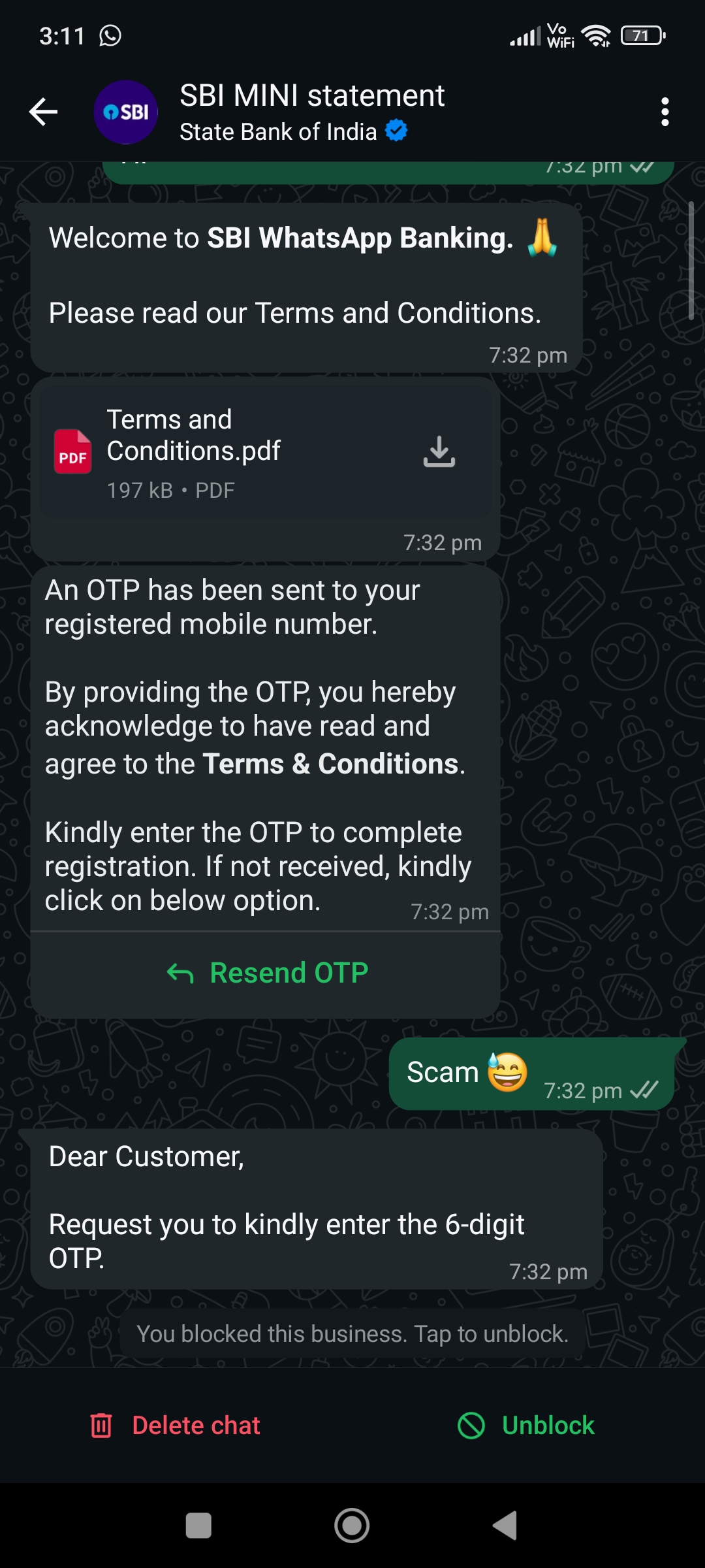scam alert!.. never share OTP to even to SBI Verified Account - image 2