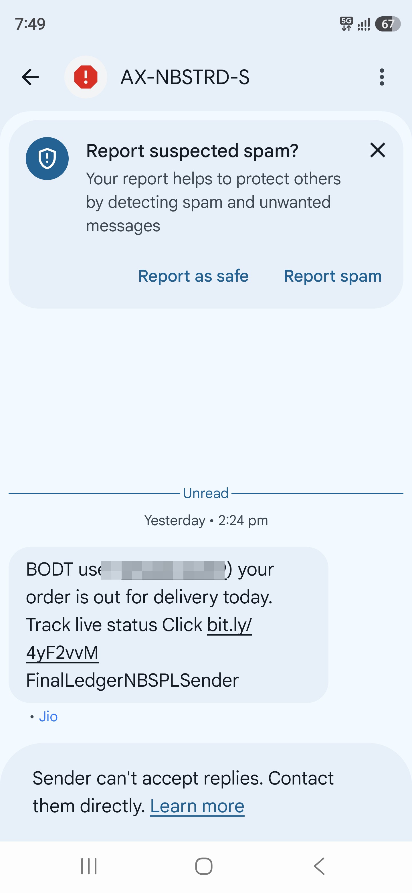 delivery scam
