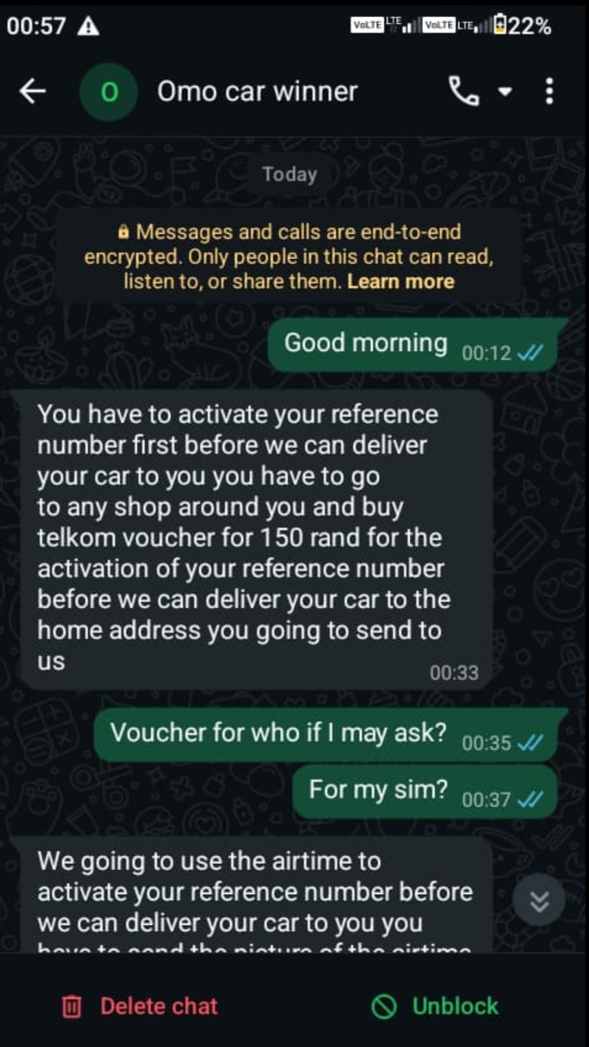OMO Scam - image 2