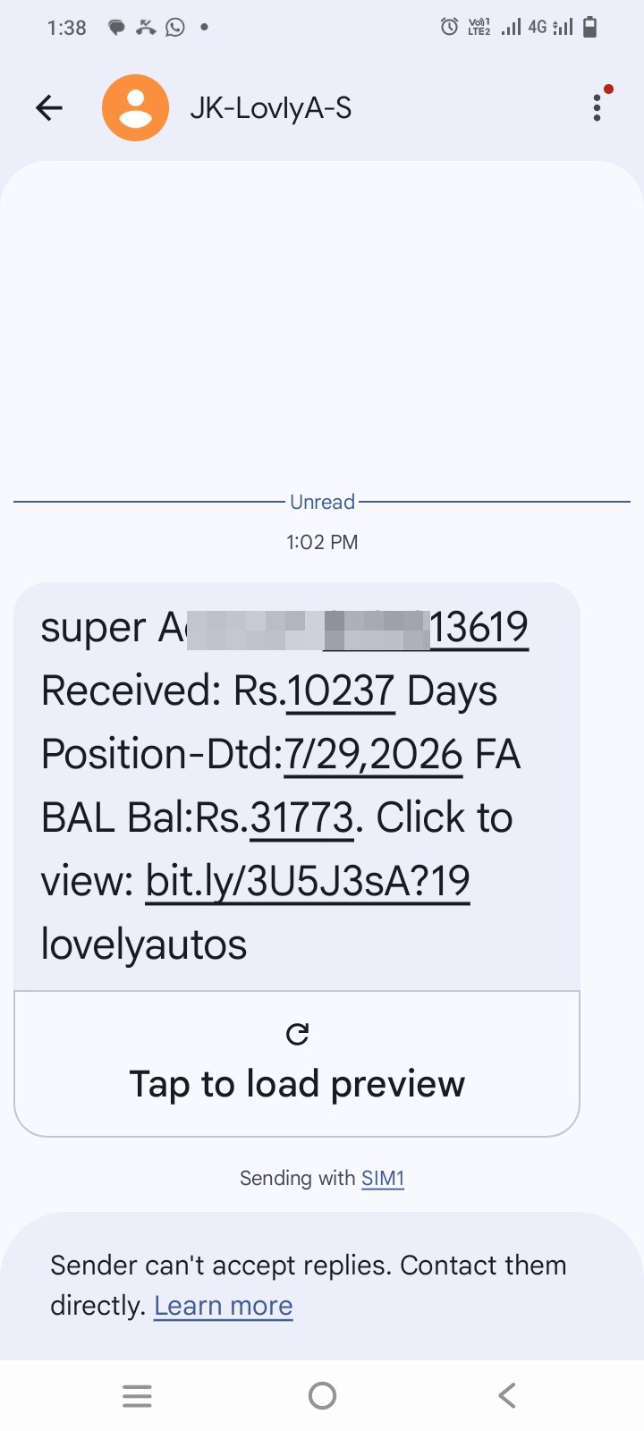 My number is not showing in this, I don't know how they have my number, and I received a message 10233.