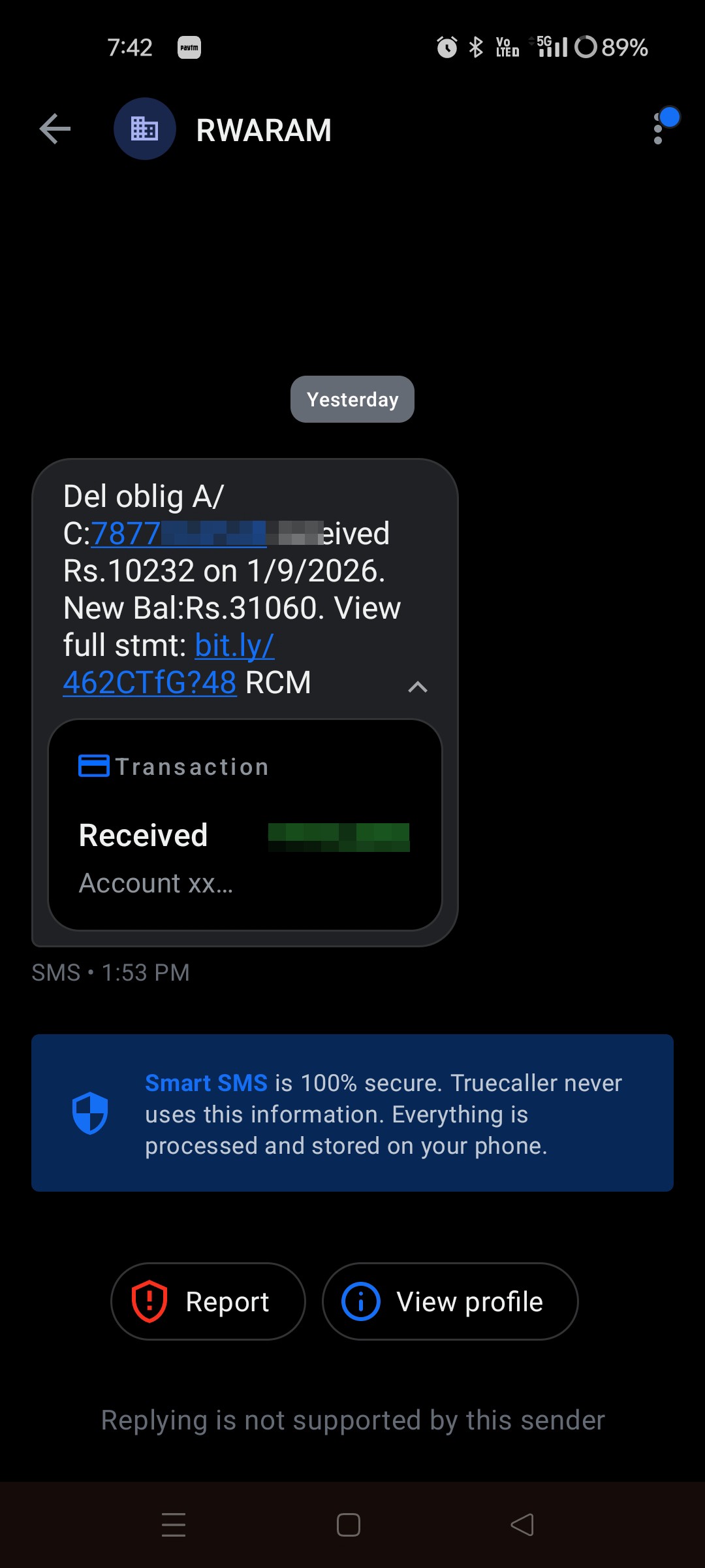 Scammers in the name of balance transfer 