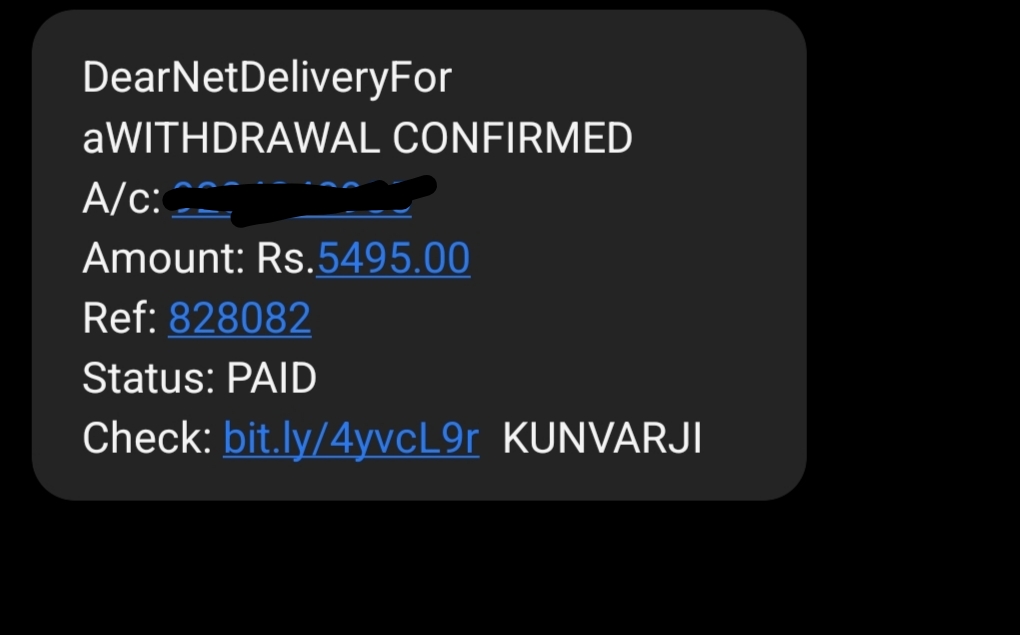 SMS received