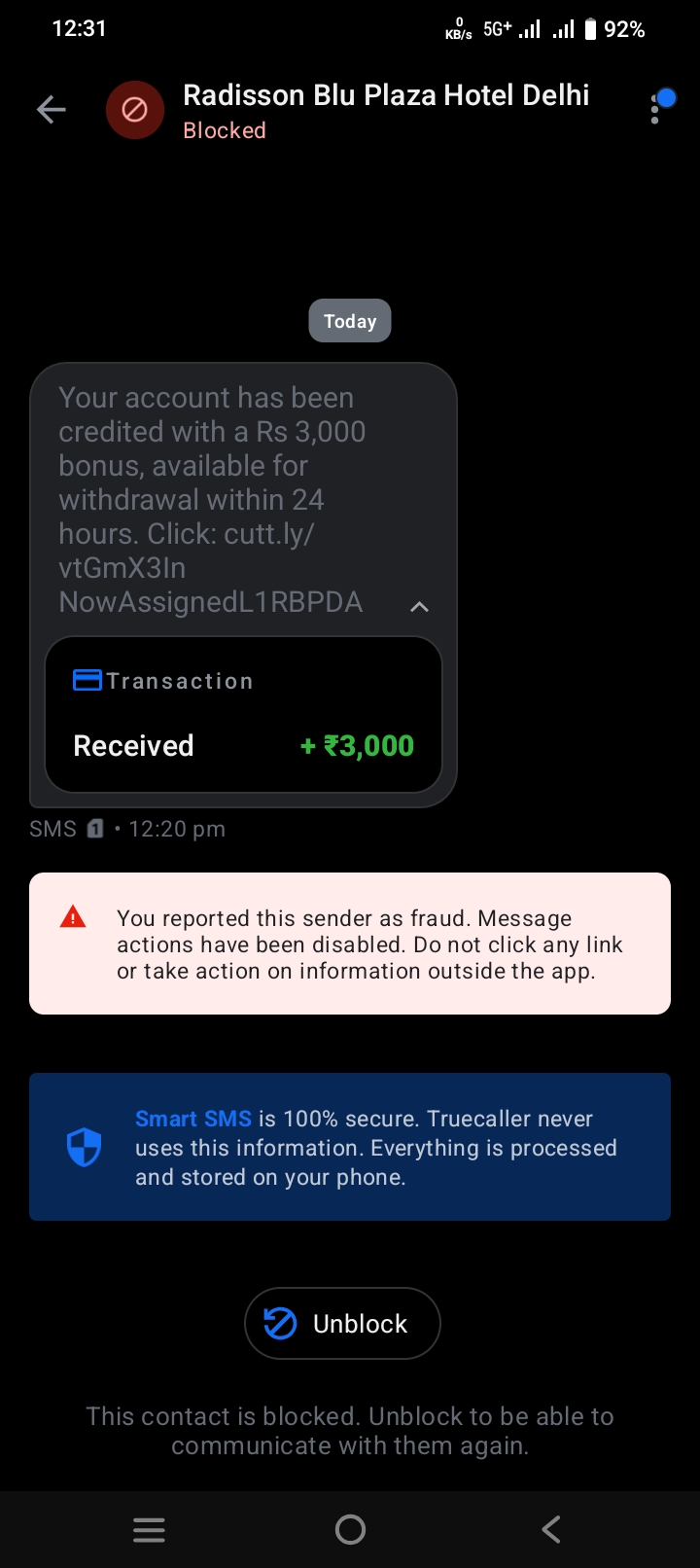 Dehli hotel scam