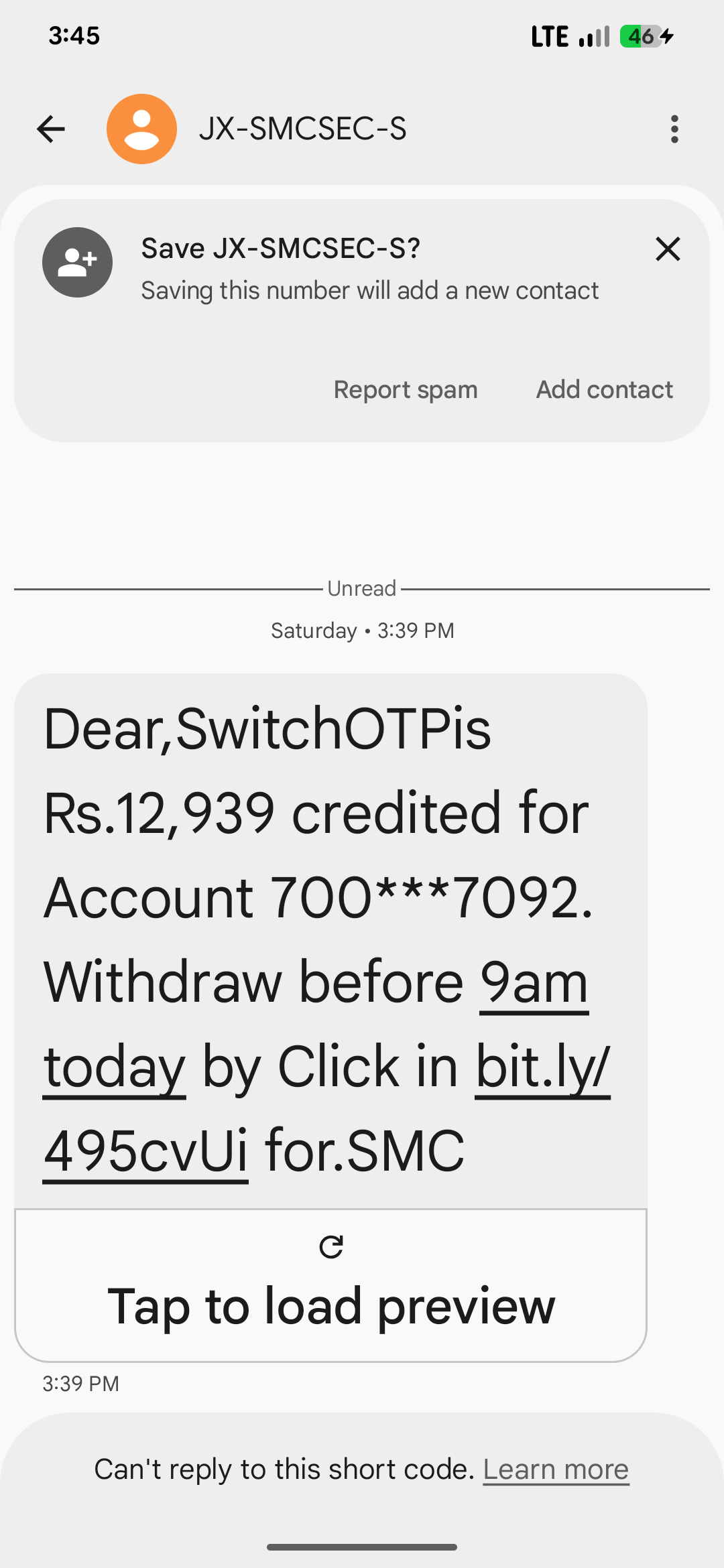 Message Scam