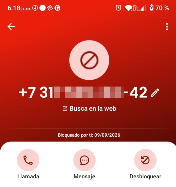This call appeared to be from Colombia.