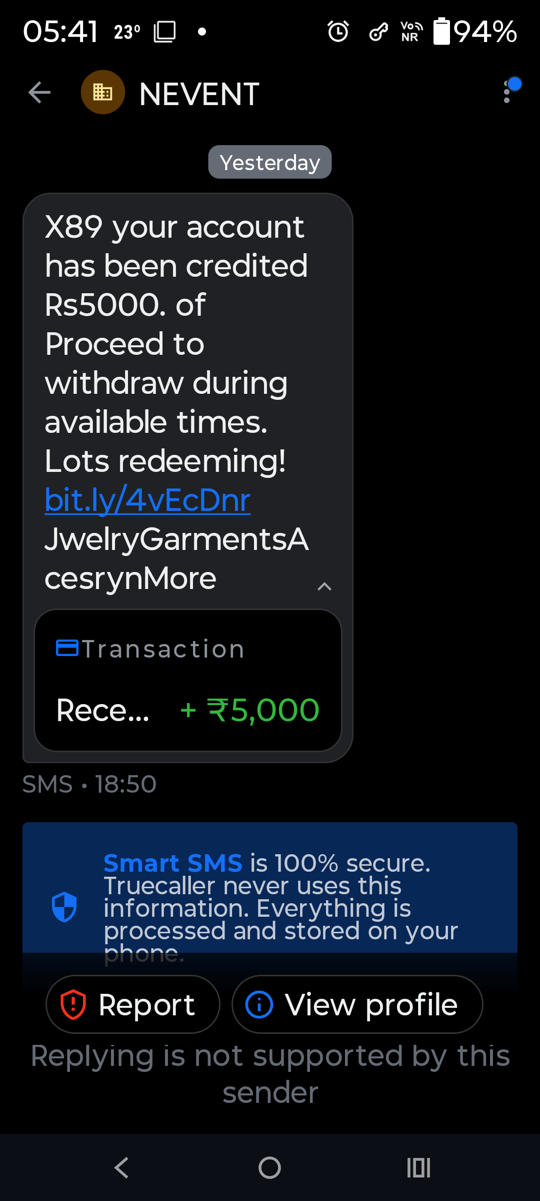Transactions of rs 5000