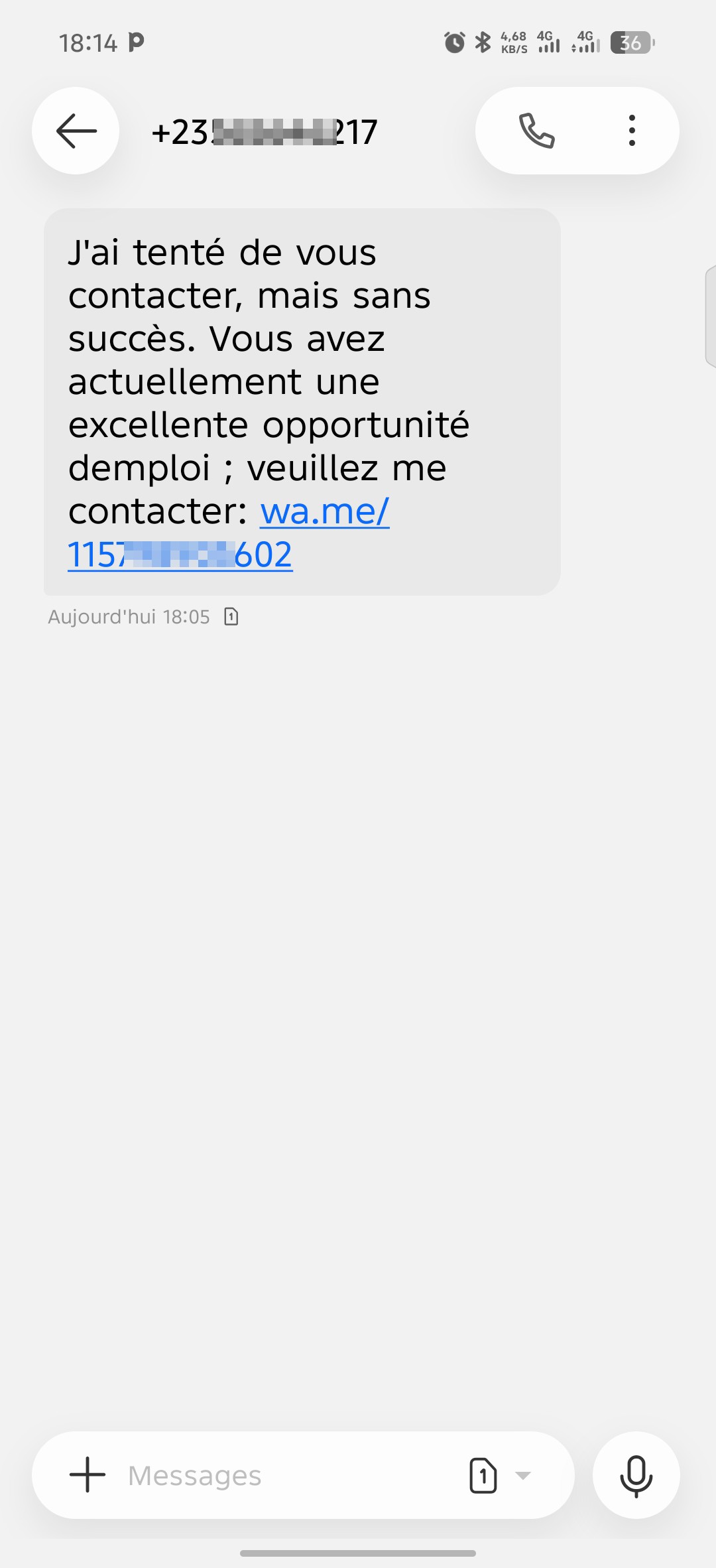 Recruitment scam