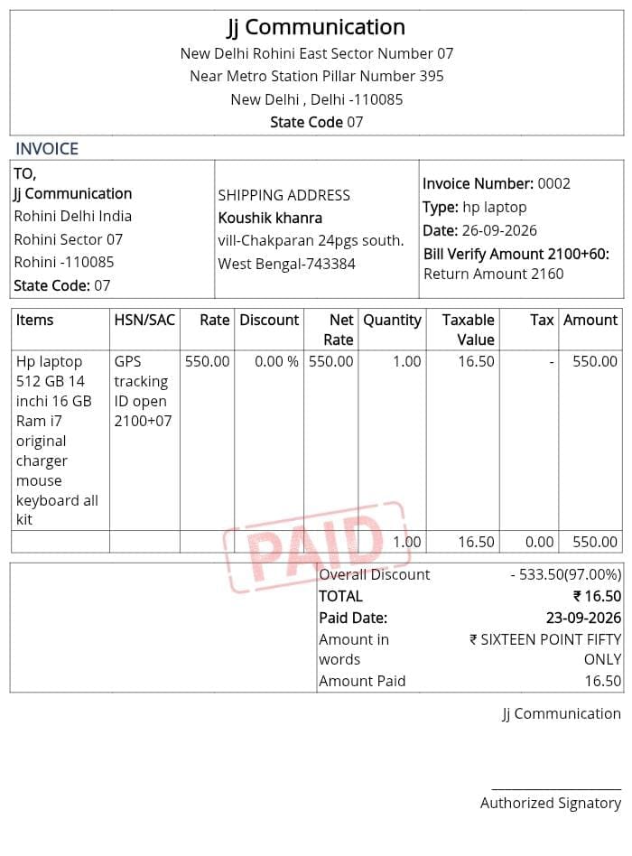 A fake cash recevd copyright 