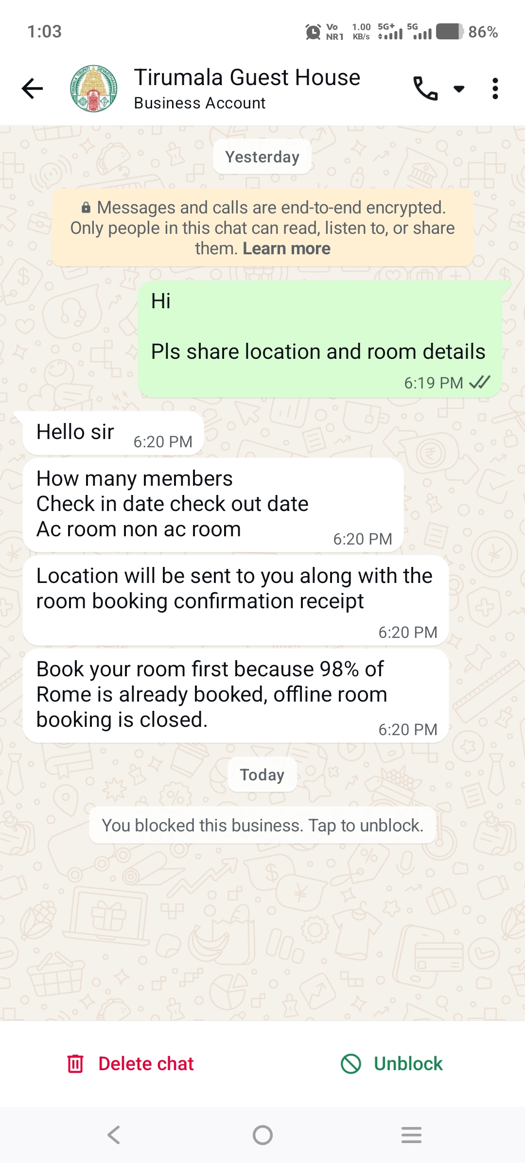 Scammers at Tirumala through fake web sites