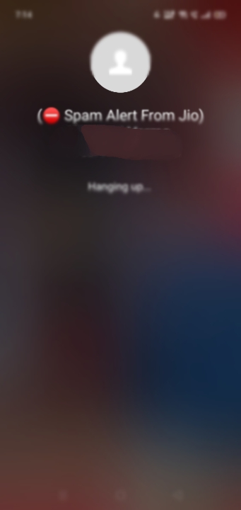 I have received a call but the call was cut I tred but not cut and there was a option hanging up
