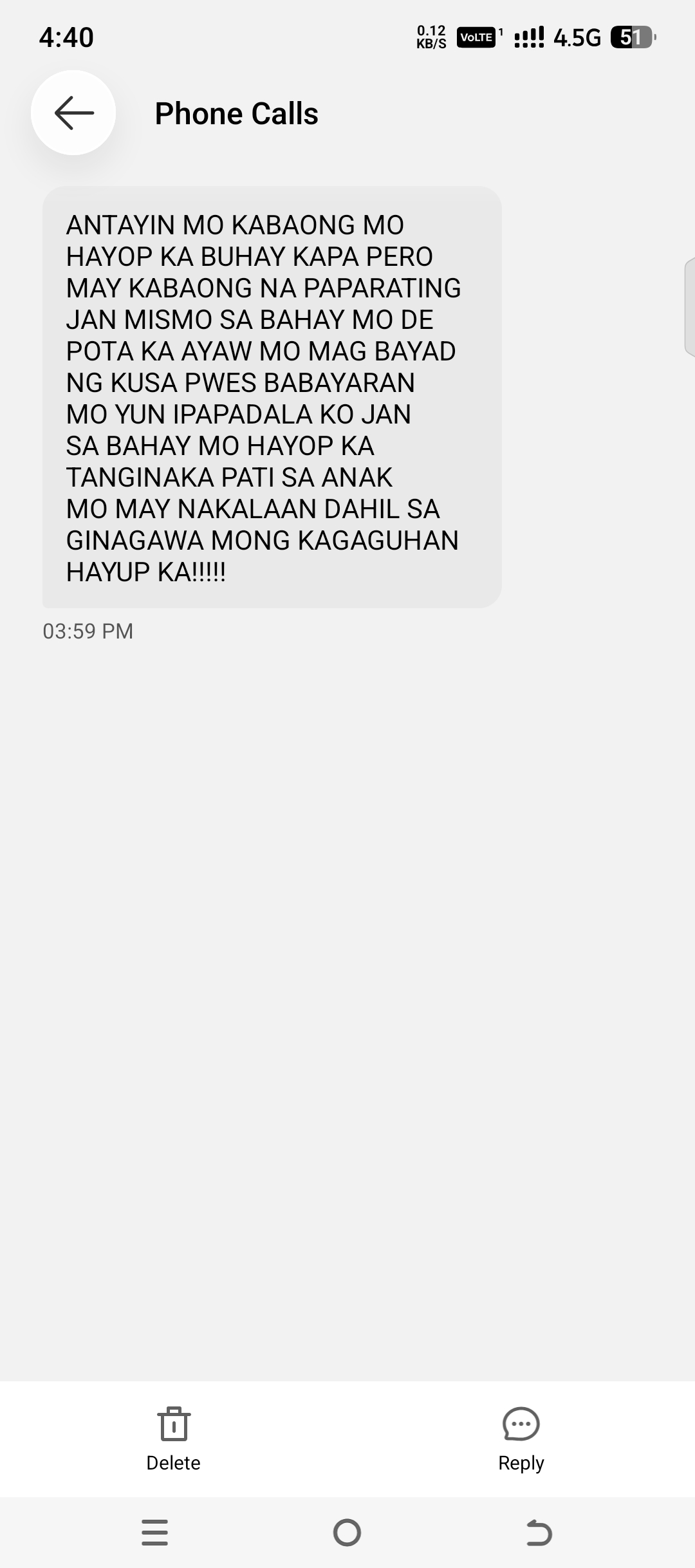 pagbabanta