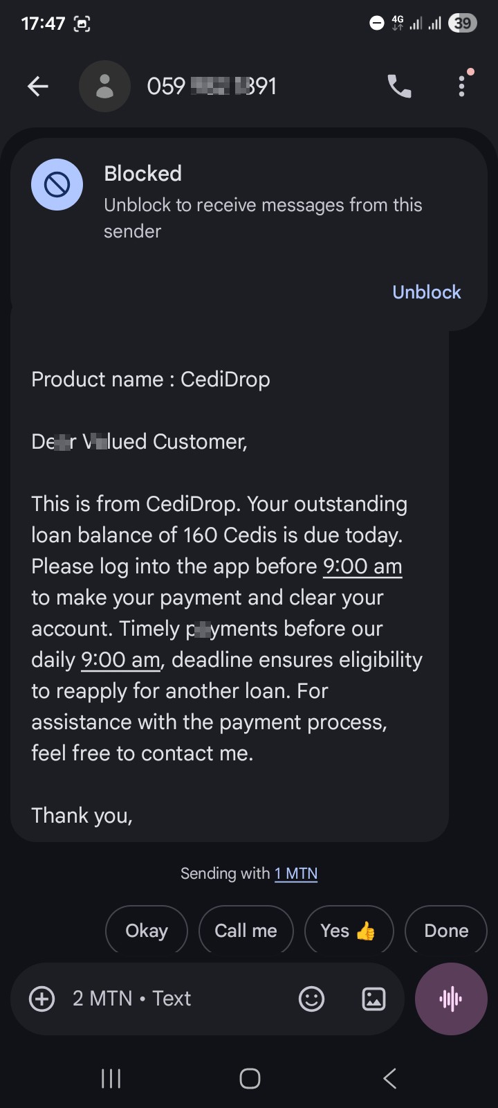 Loan app harassment with threats and calls to contacts - image 3