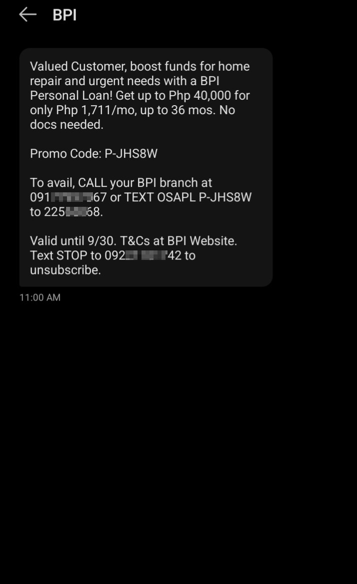 Kung may dumaan man sa message nyo report nyo agad