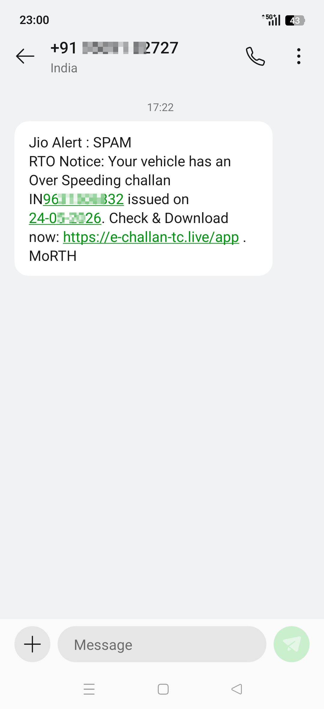received fake echallan on vehicle