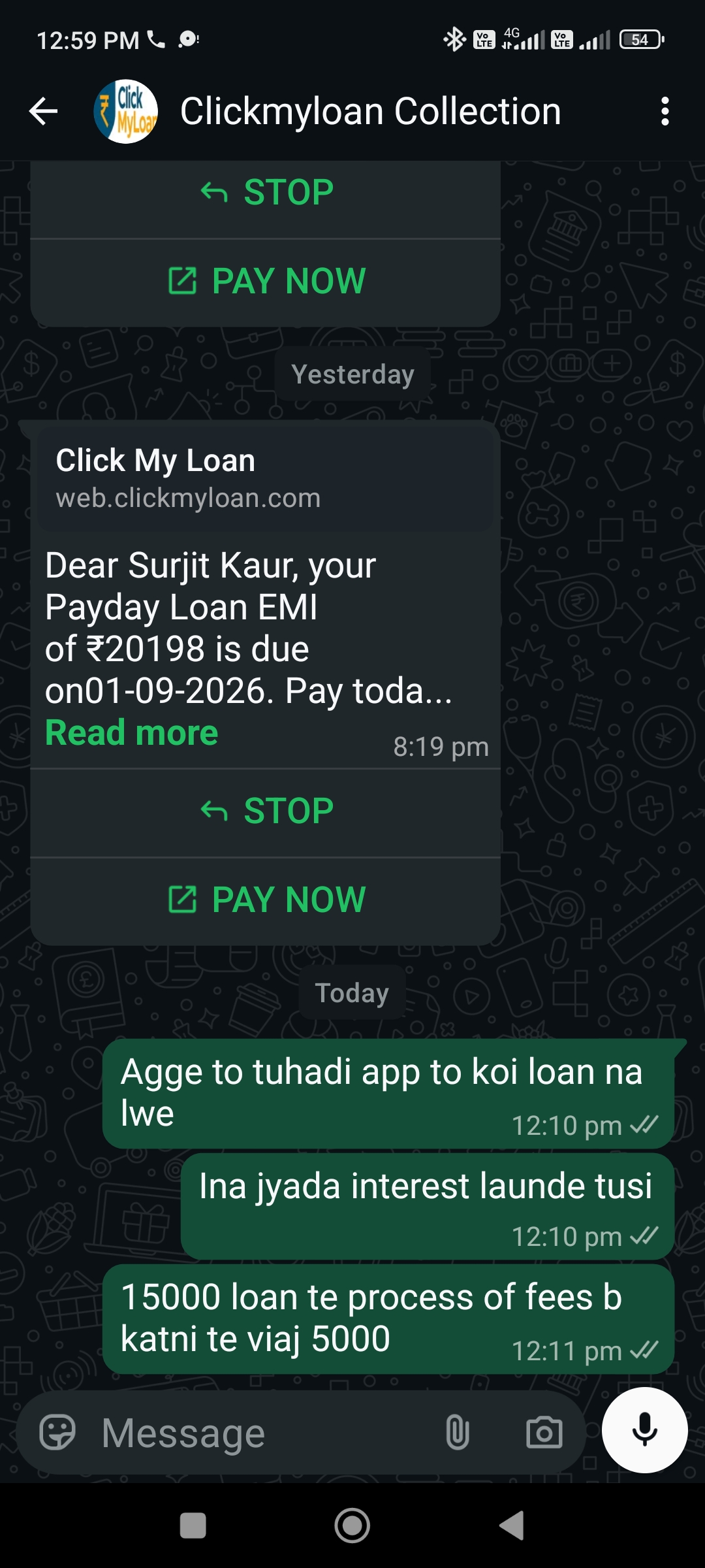 click my loan app is too much bad 