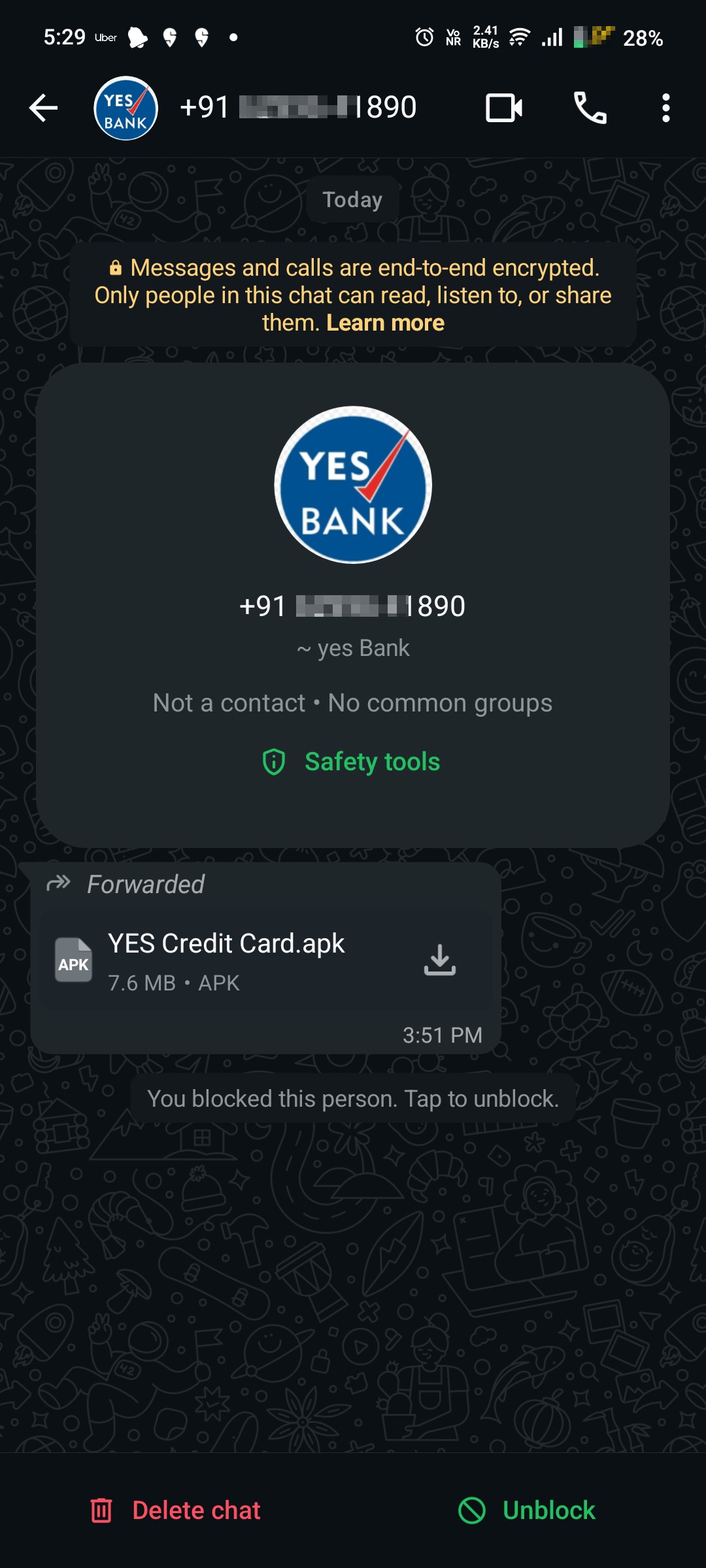 Yes bank Credit card charges scam