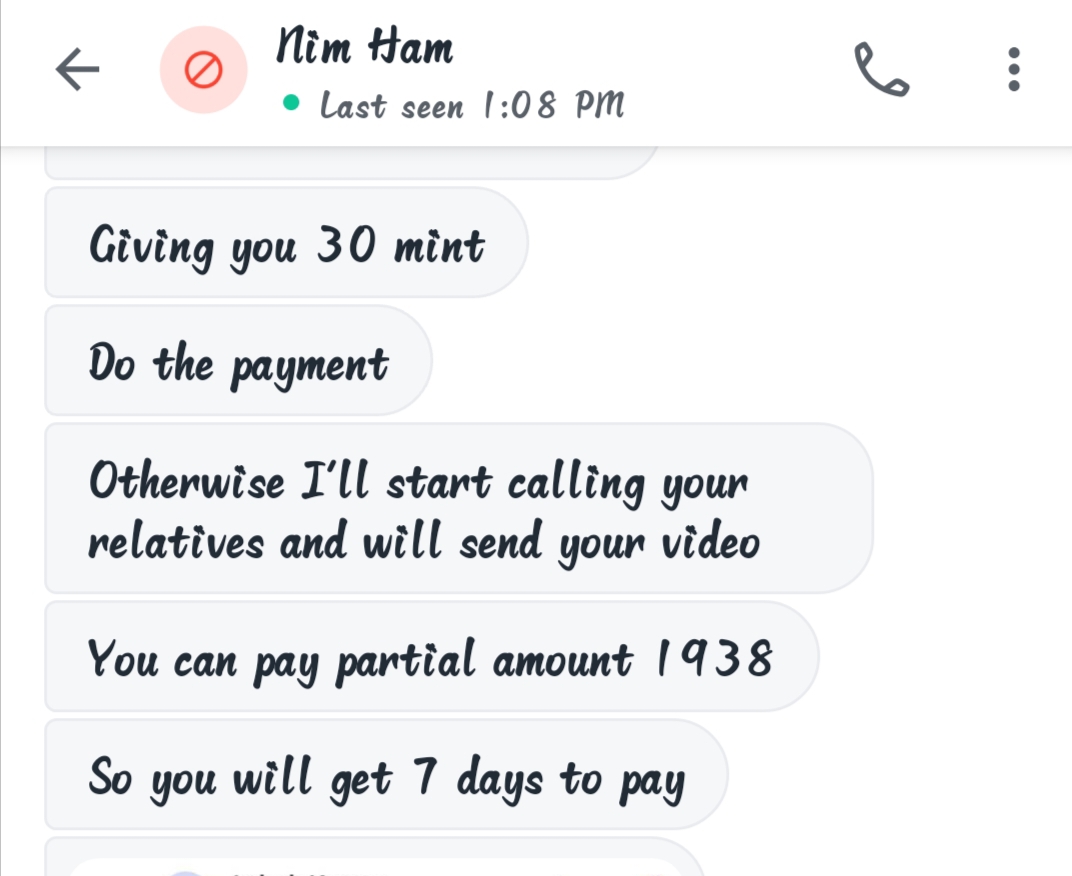 7 day's loan harassment