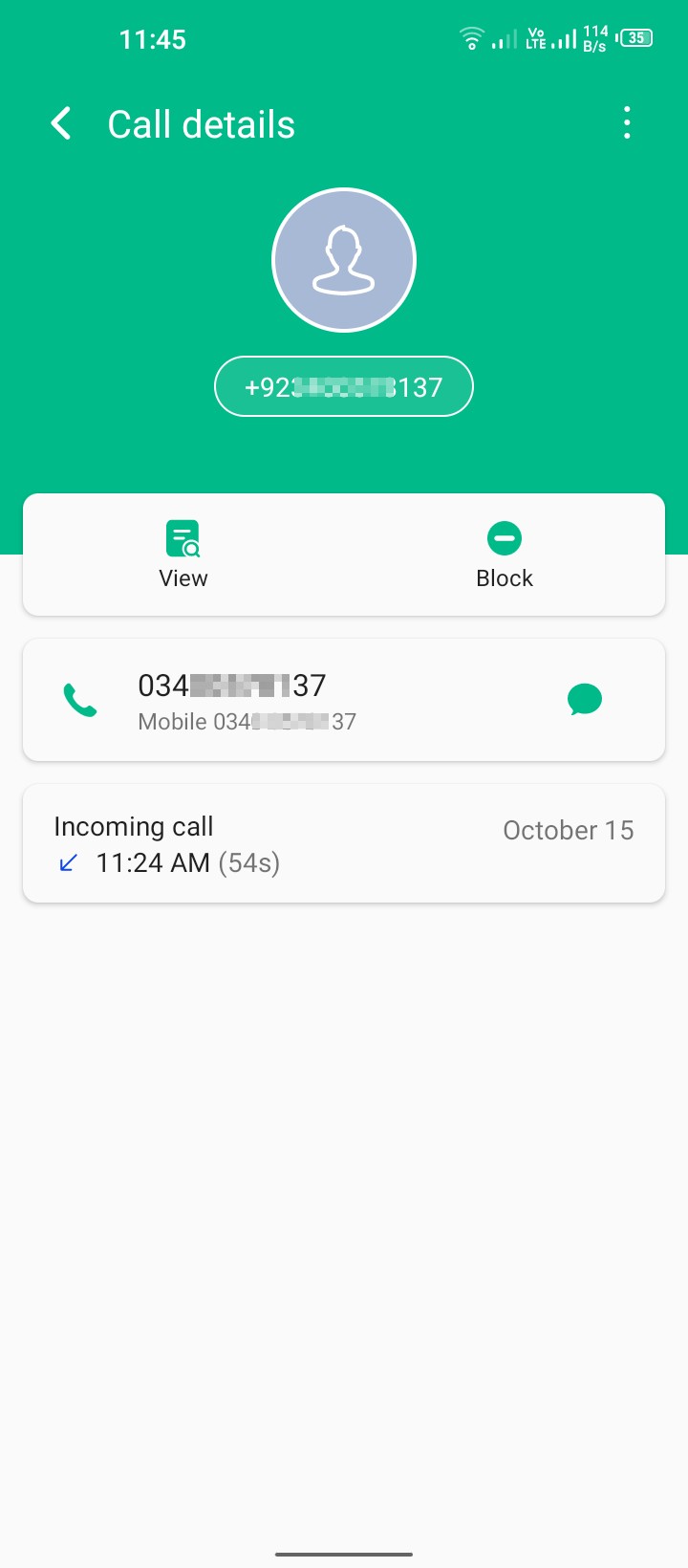 Suspicious Call – Possible Scam or Spoofed Number
