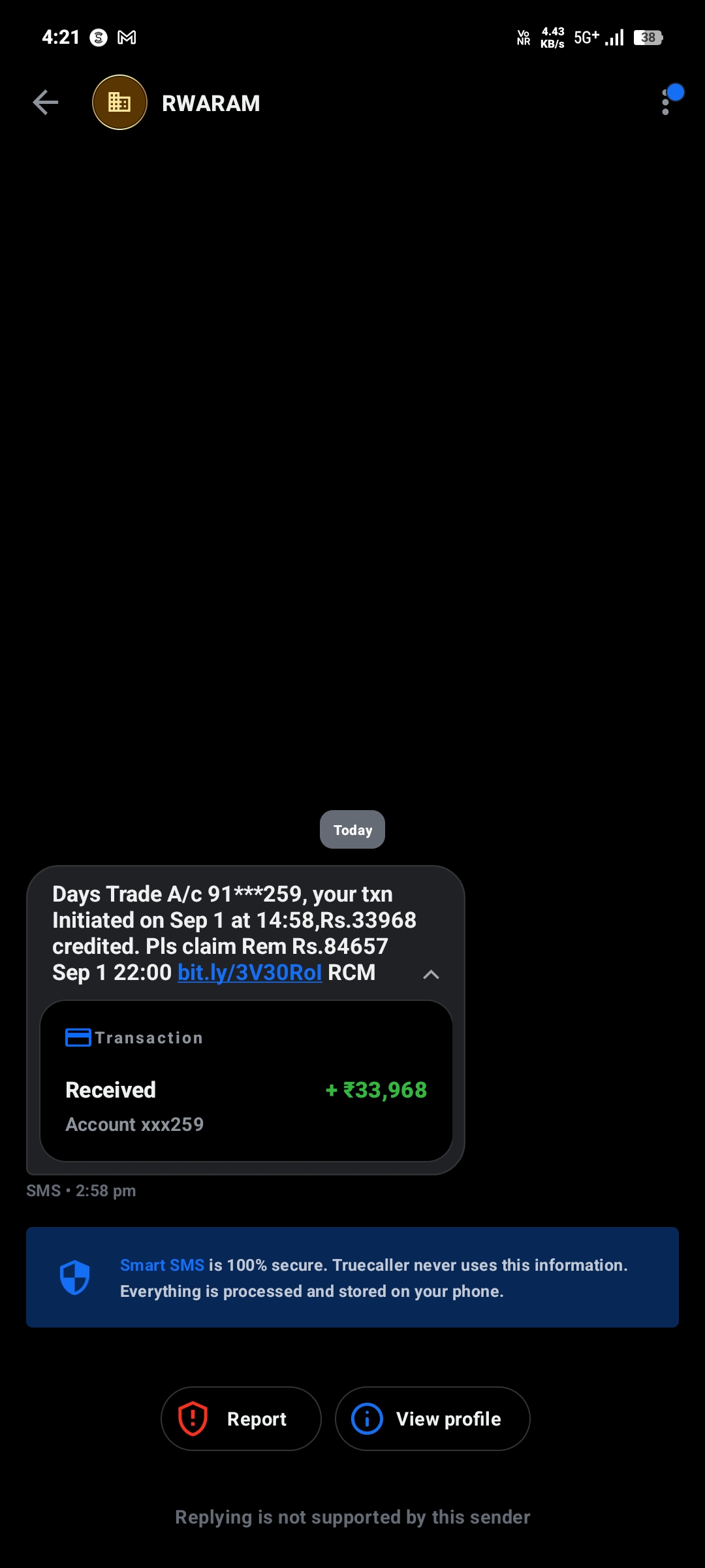 fake message