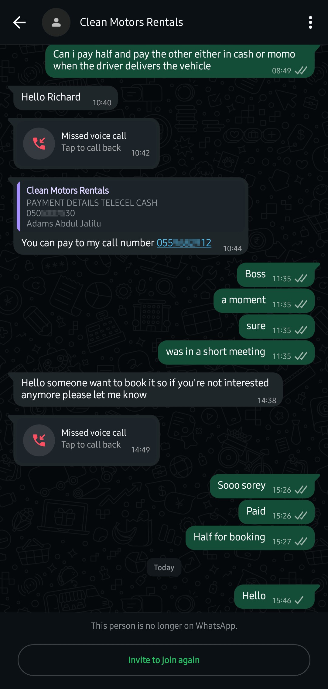 Car Rental Scammer
