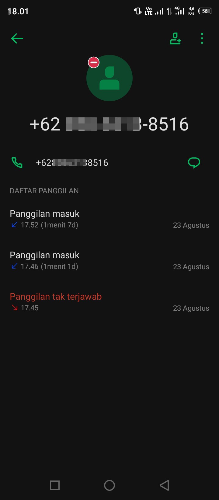 A scammer claims that the number is mine, but it's actually a scammer.