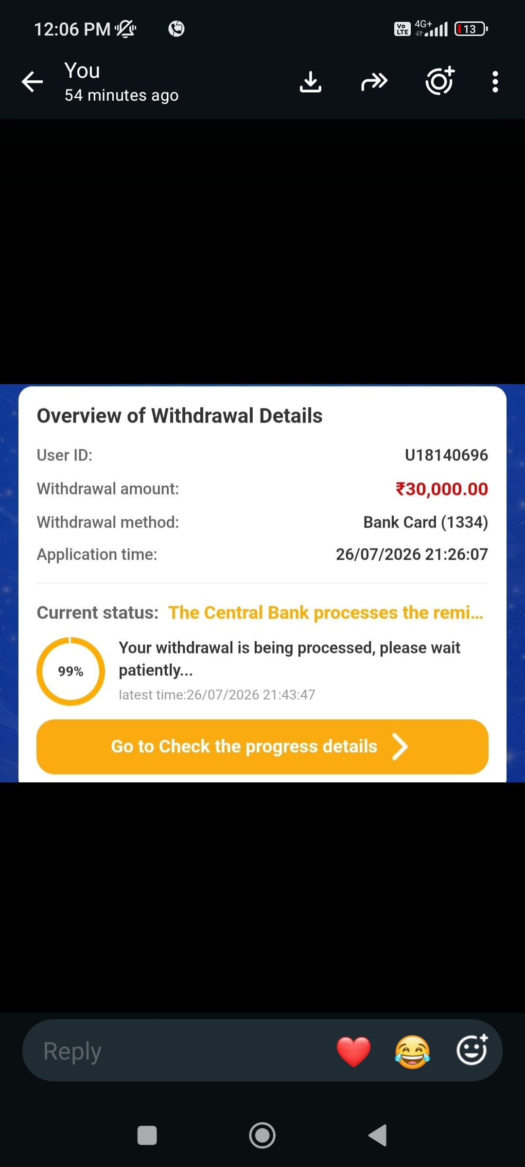 fraud withdrawal 