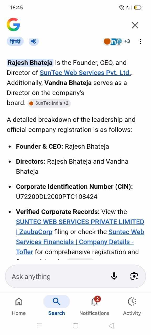 suntech web services pvt Ltd Pithampura new Delhi is also a big fraud - image 4