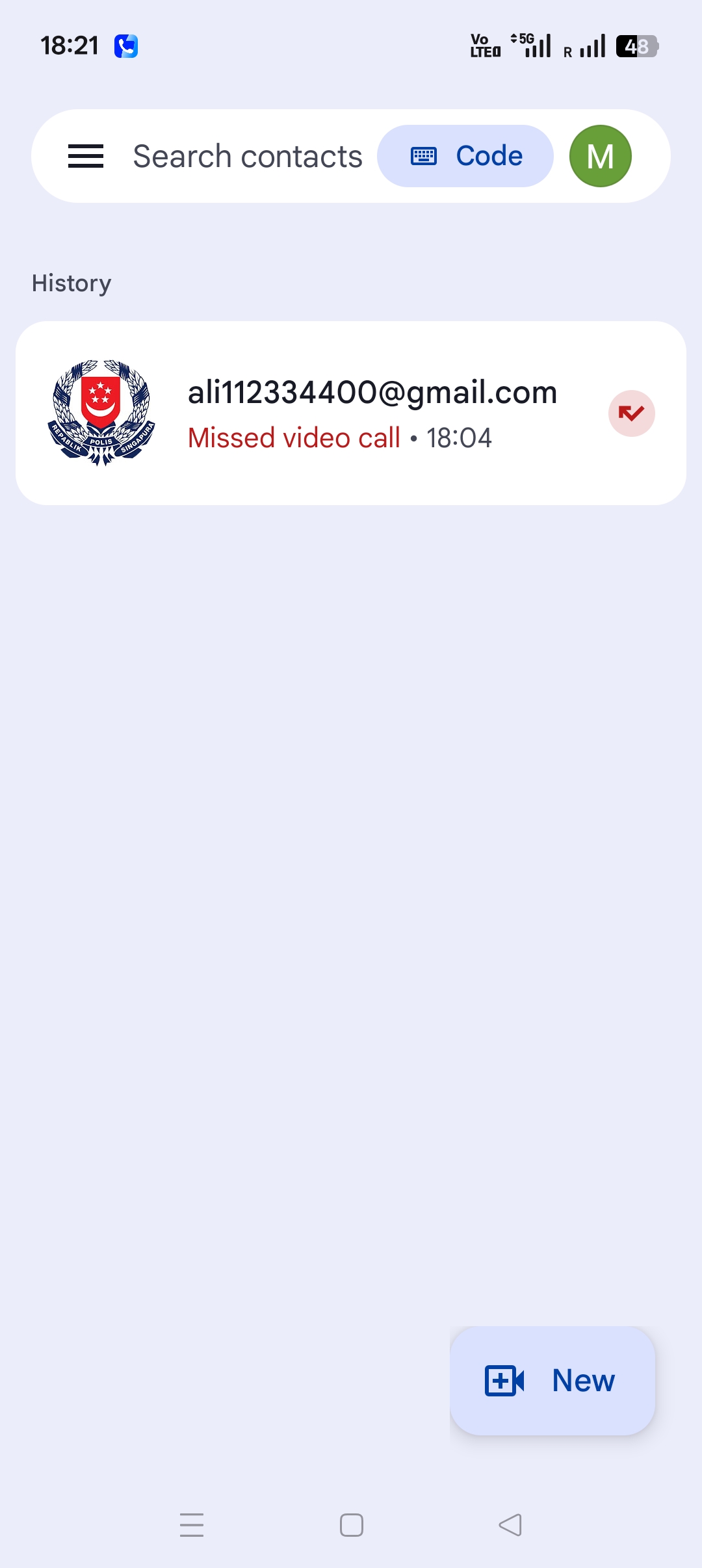 Singapore police logo, Google meet call.