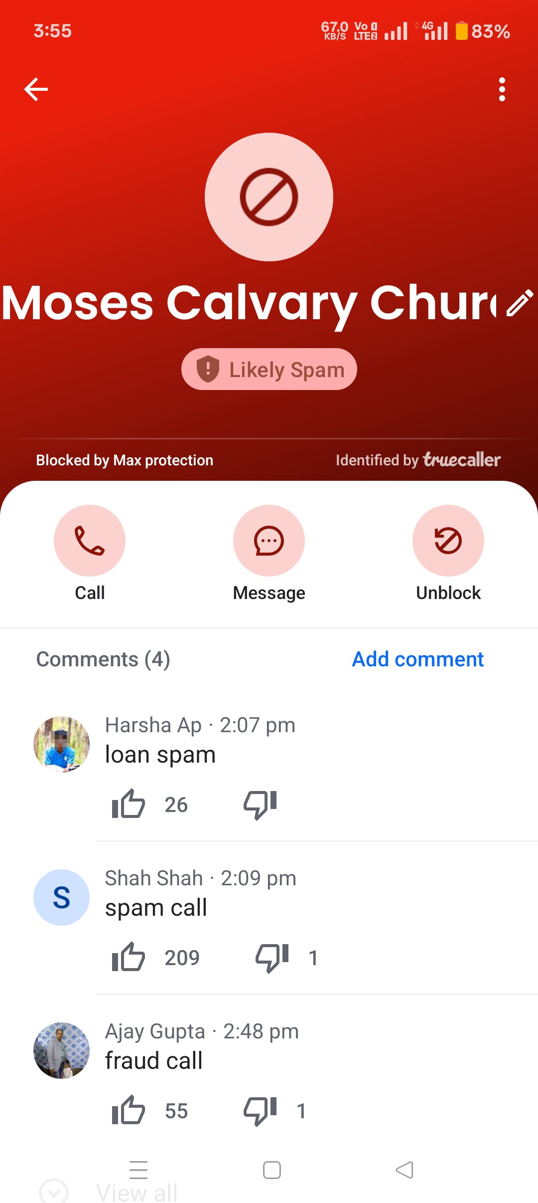 scam call