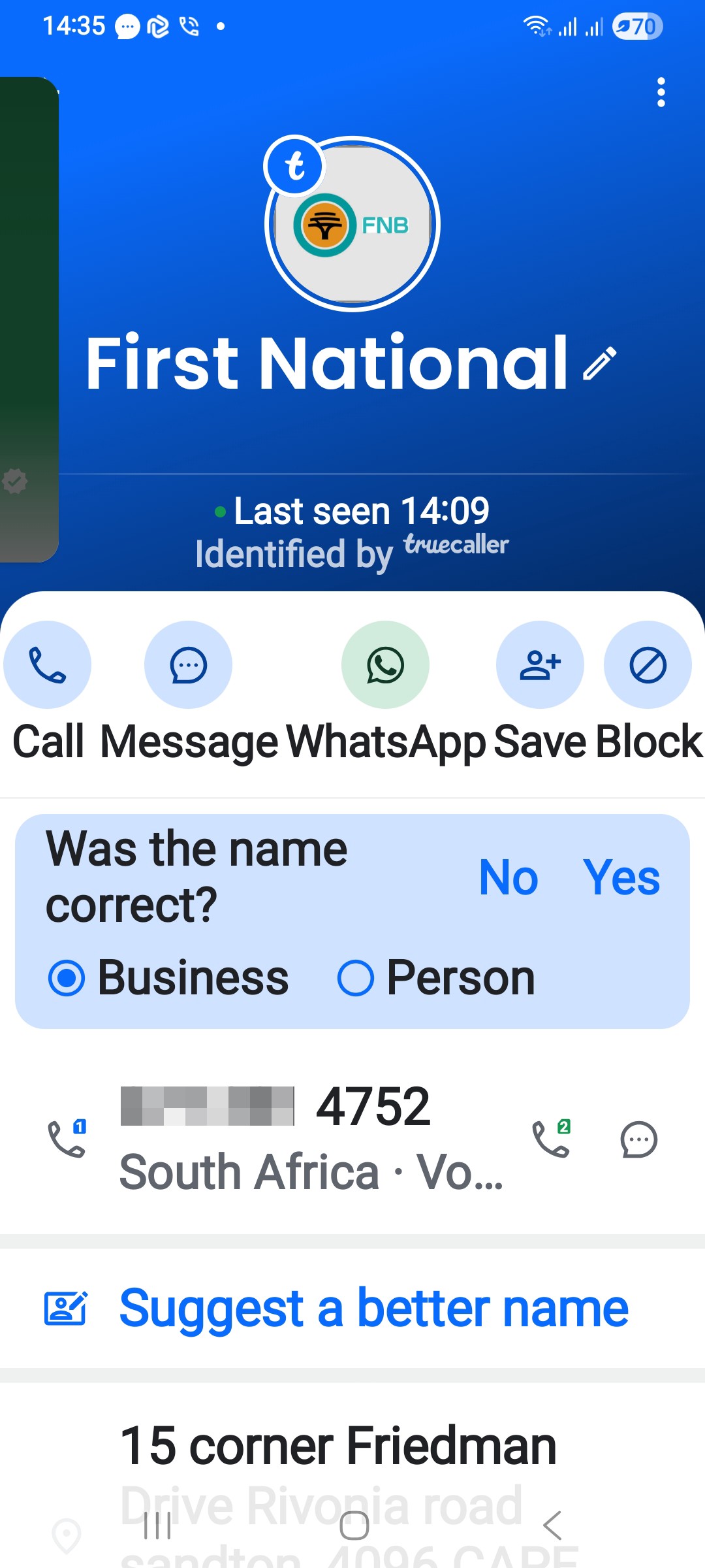 scam saying it's your bank - image 2