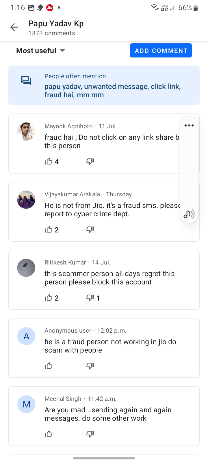 He Is Not From Jio.