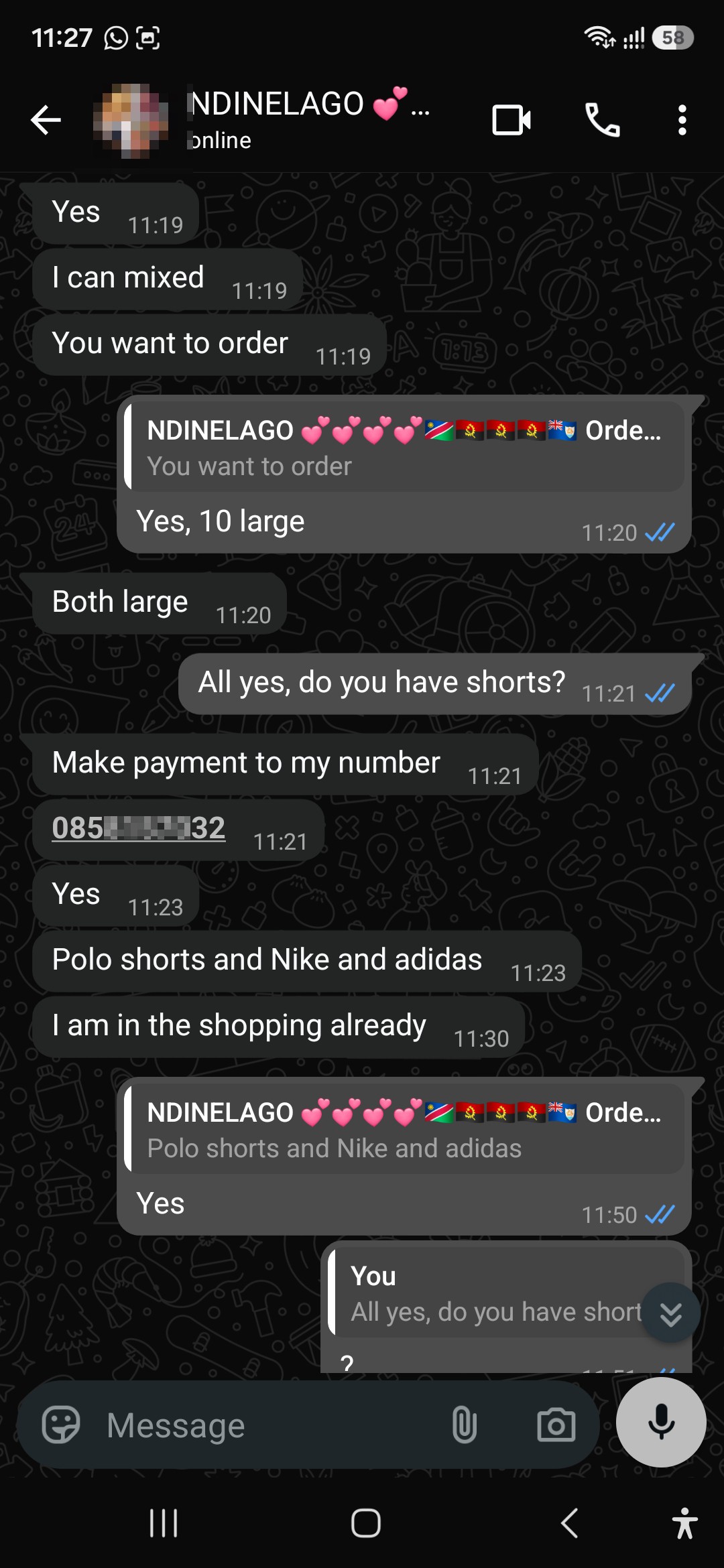 WhatsApp scammer pretends to sell orders, blocks after payment - image 2