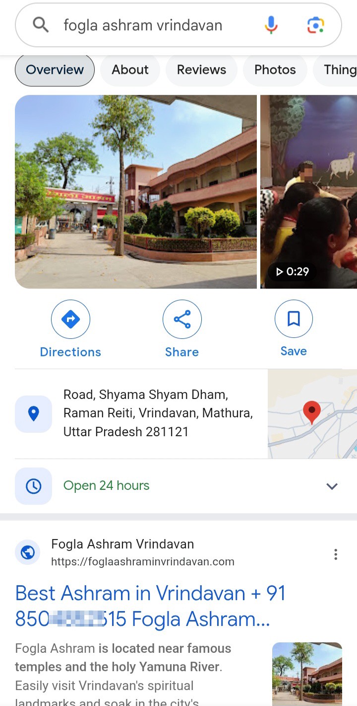 Visiting Vrindavan? BEWARE!! www.foglaashramvrindavan.com is FAKE