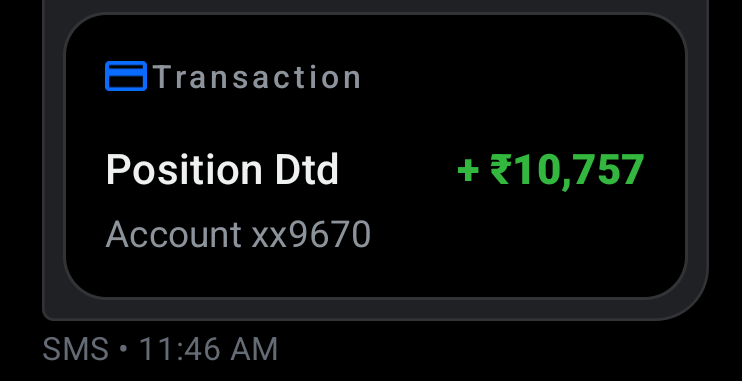 What time is this when it shows money has come into your account but it hasn't actually arrived?