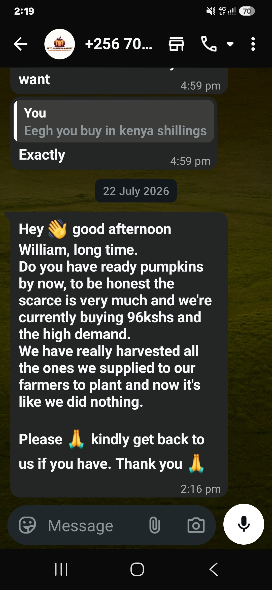 Farmers be Aware of Reto pumpkins. 