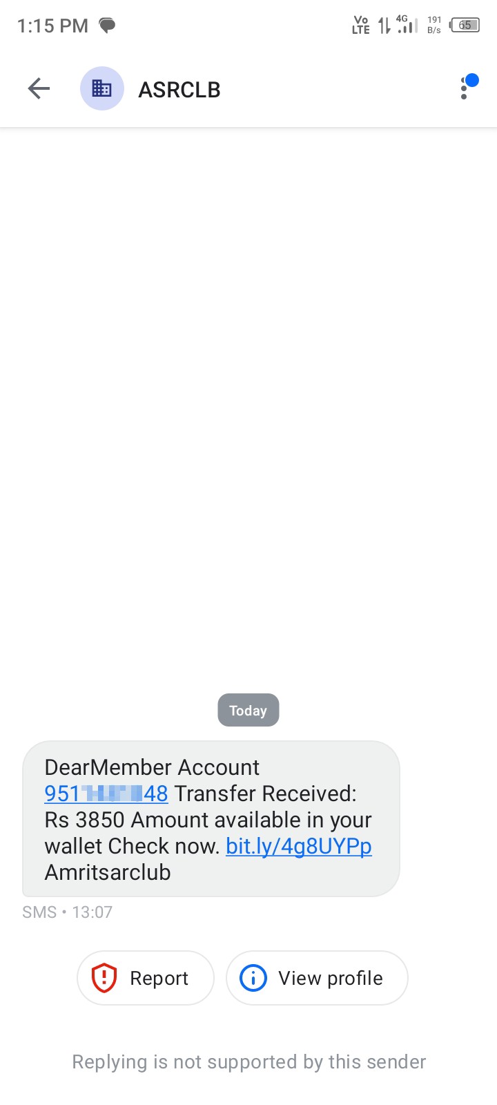 today I saw this sms on my phone 🤣🤣