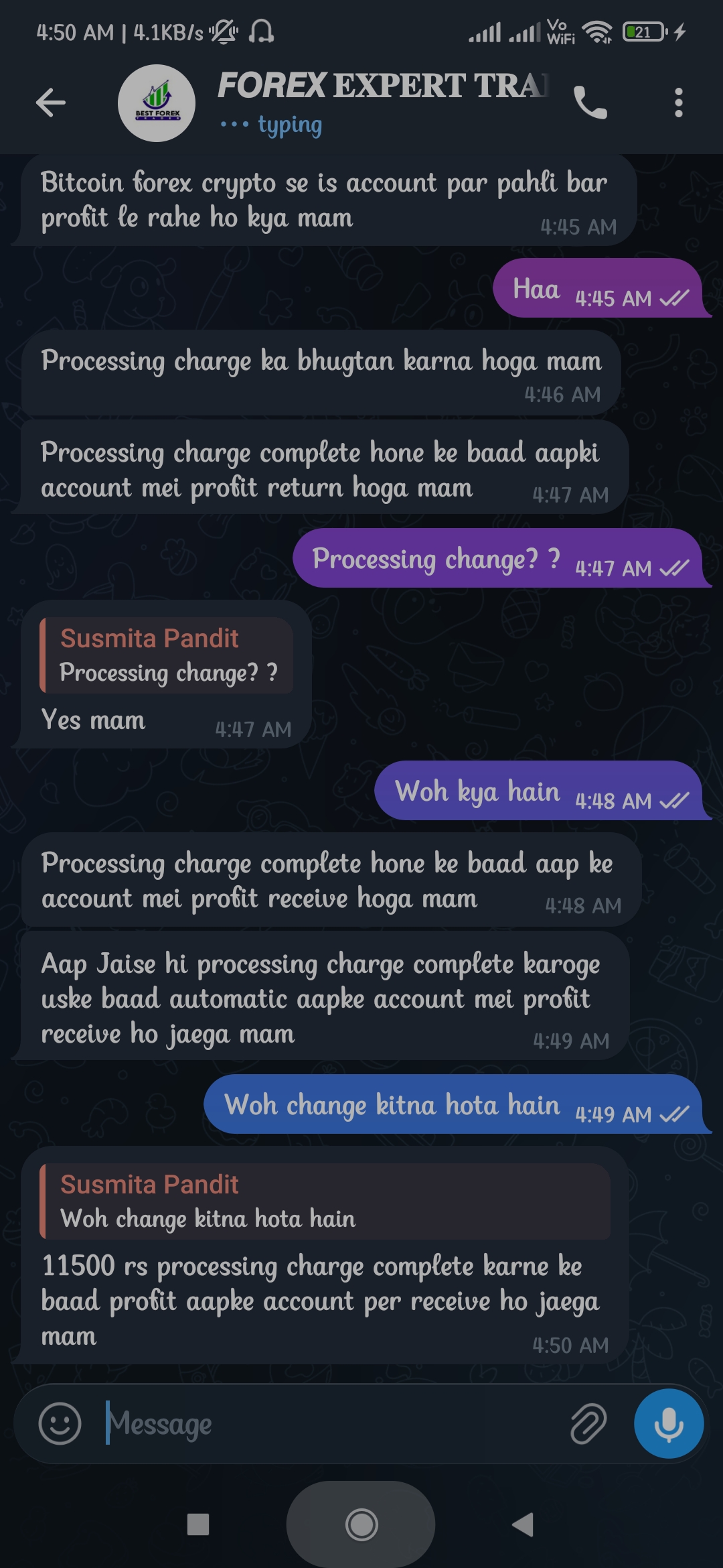 Online trading earning money fraud  - image 2