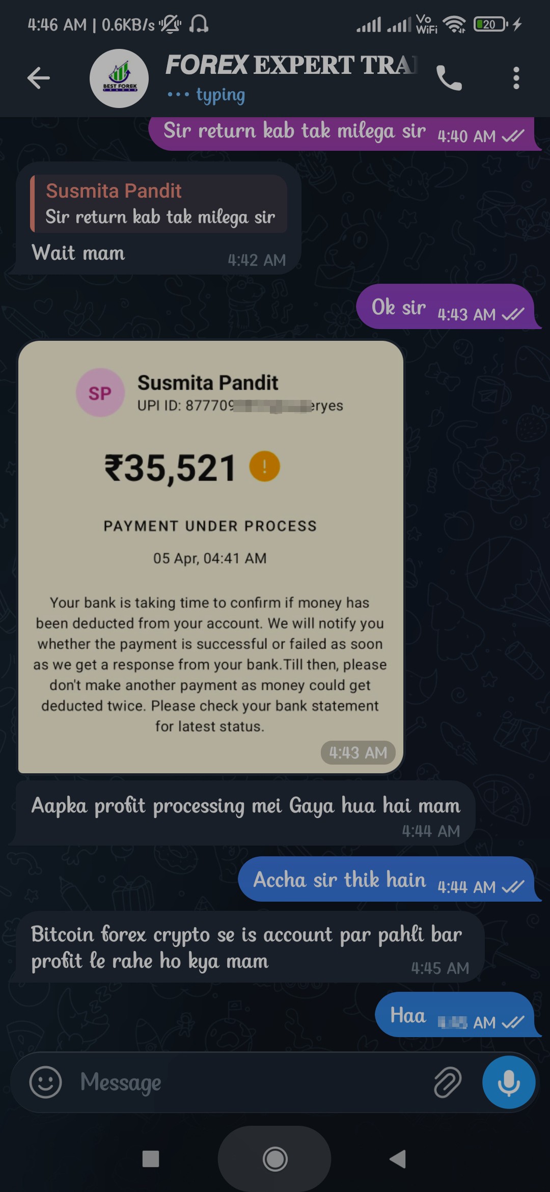 Online trading earning money fraud  - image 3