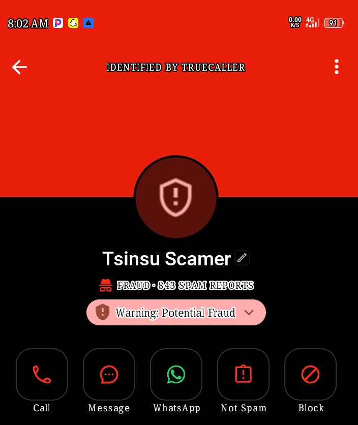 Online scammer