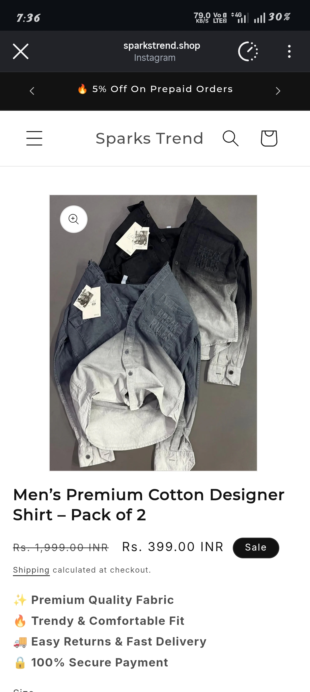Instagram Scam ad