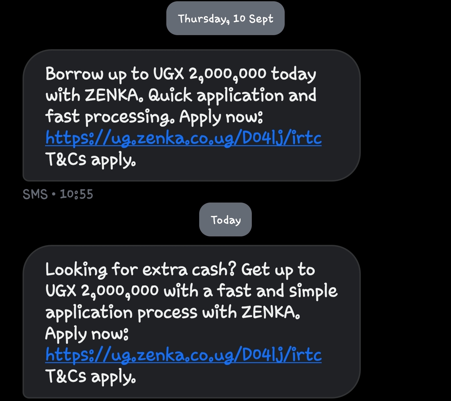 Fake money lenders 
