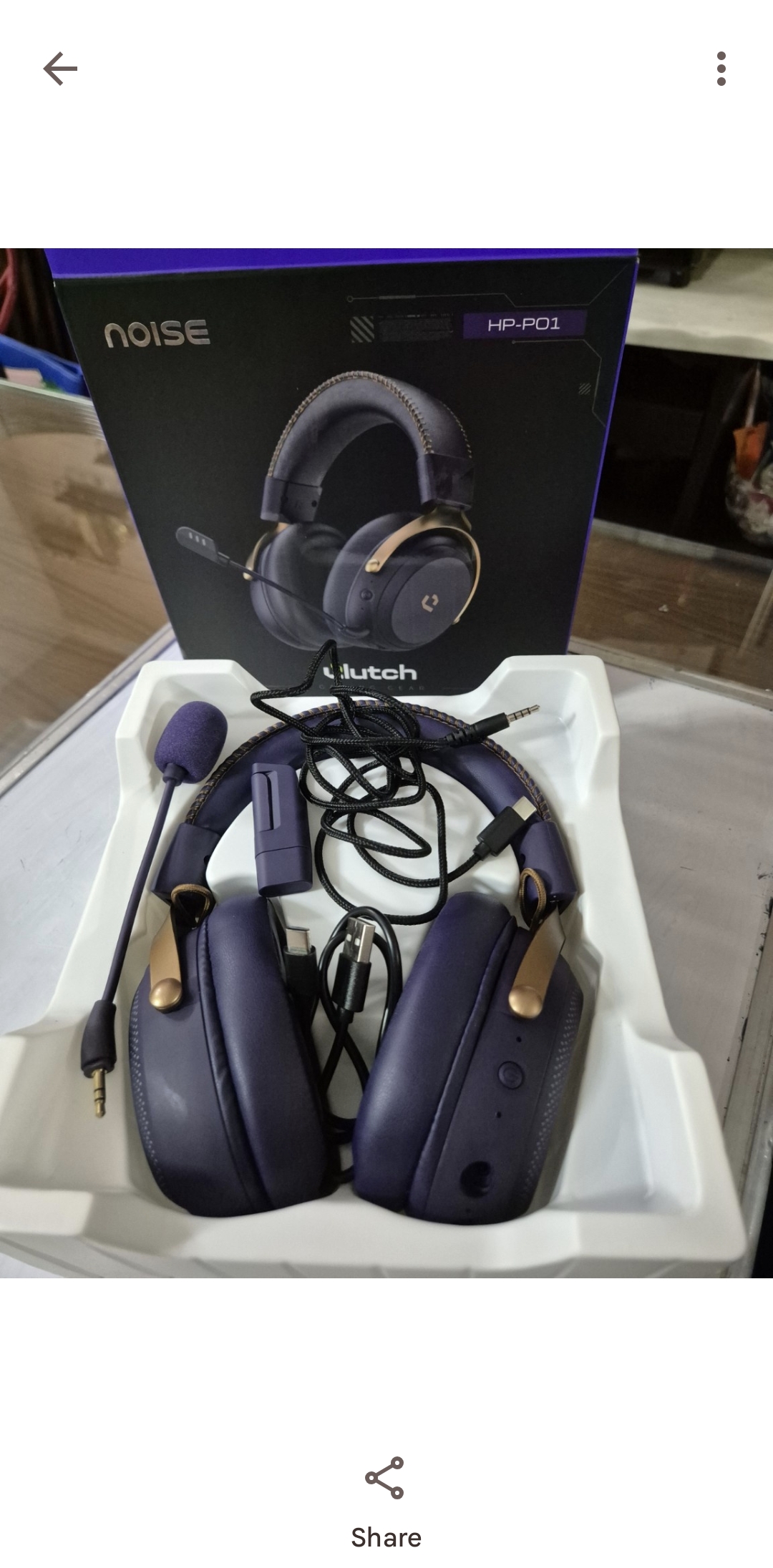 Defective headphones Noise clutch HP-P01 